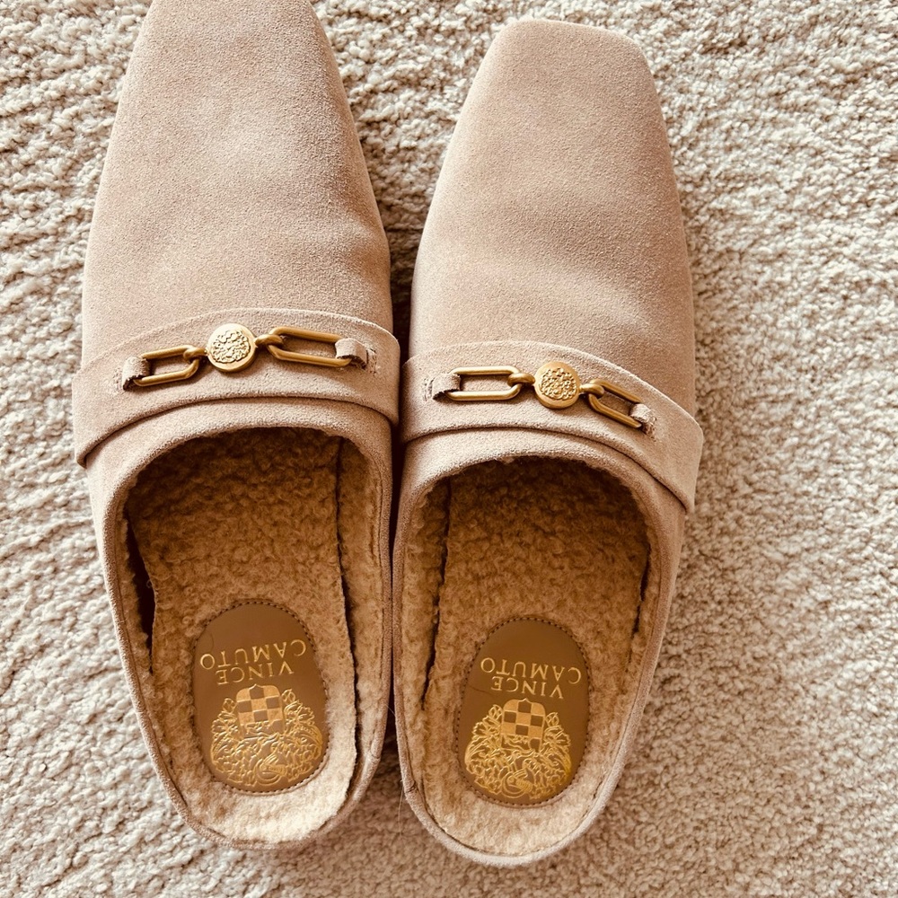Vince Camuto Tan Suede Loafers